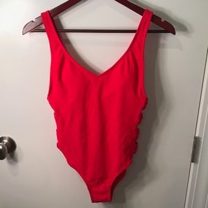 Strappy Red One-Piece